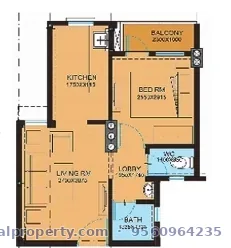 EWS 1BHK floor plan